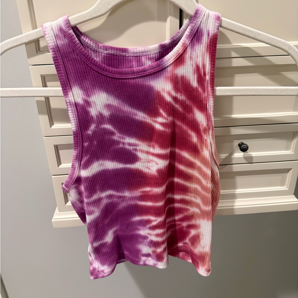 Aeropostale Purple and Pink Crop Tank Top